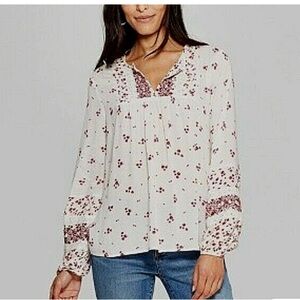 Knox Rose Puff Sleeve Boho Blouse